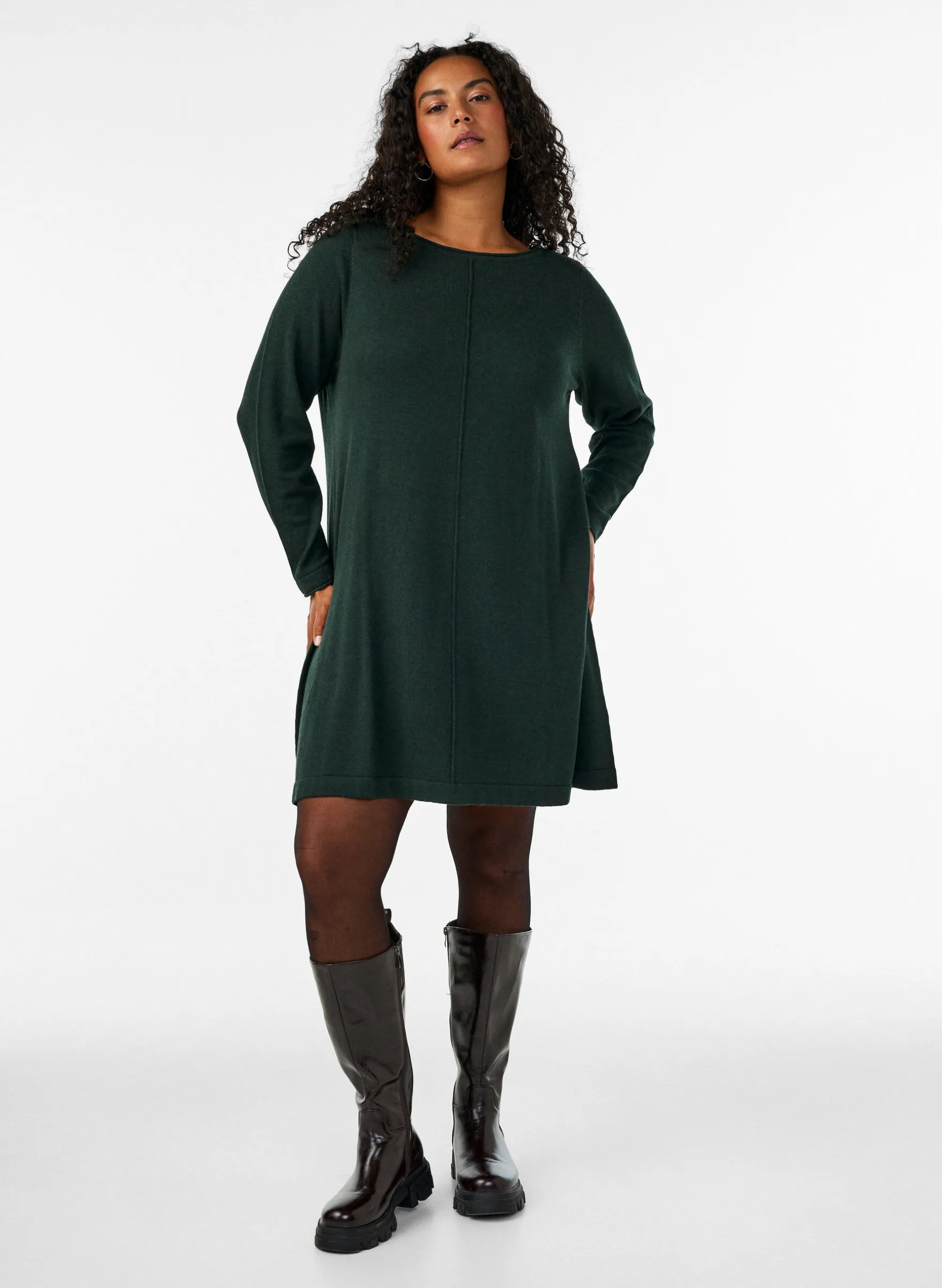 Strickkleid aus Baumwoll-Viskose-Mischung