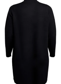 Strickkleid mit hohem Kragen und Reißverschluss