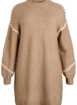 Strickkleid mit Kontrastnähten