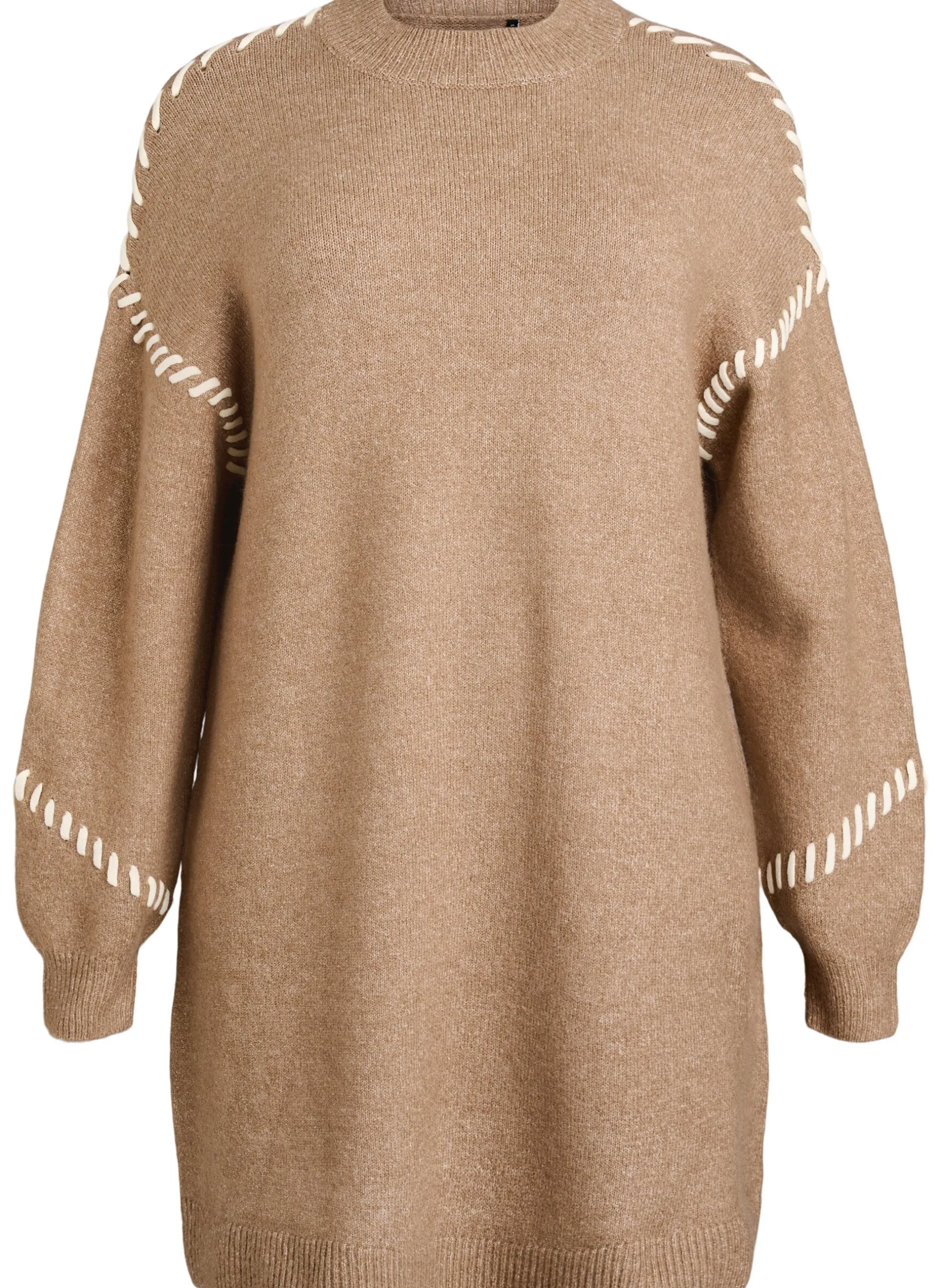 Strickkleid mit Kontrastnähten