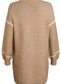Strickkleid mit Kontrastnähten