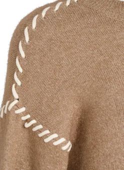Strickkleid mit Kontrastnähten