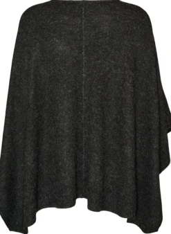 Strickponcho mit Rundhalsausschnitt