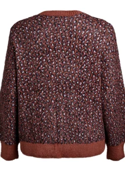 Strickpullover mit Animalprint und flauschigem Finish