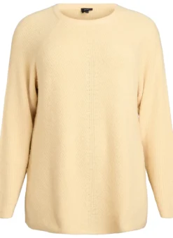 Strickpullover mit diagonalem Muster und Raglanärmeln