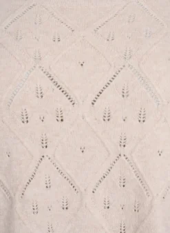 Stricktop mit Lochmuster und Ballonärmeln