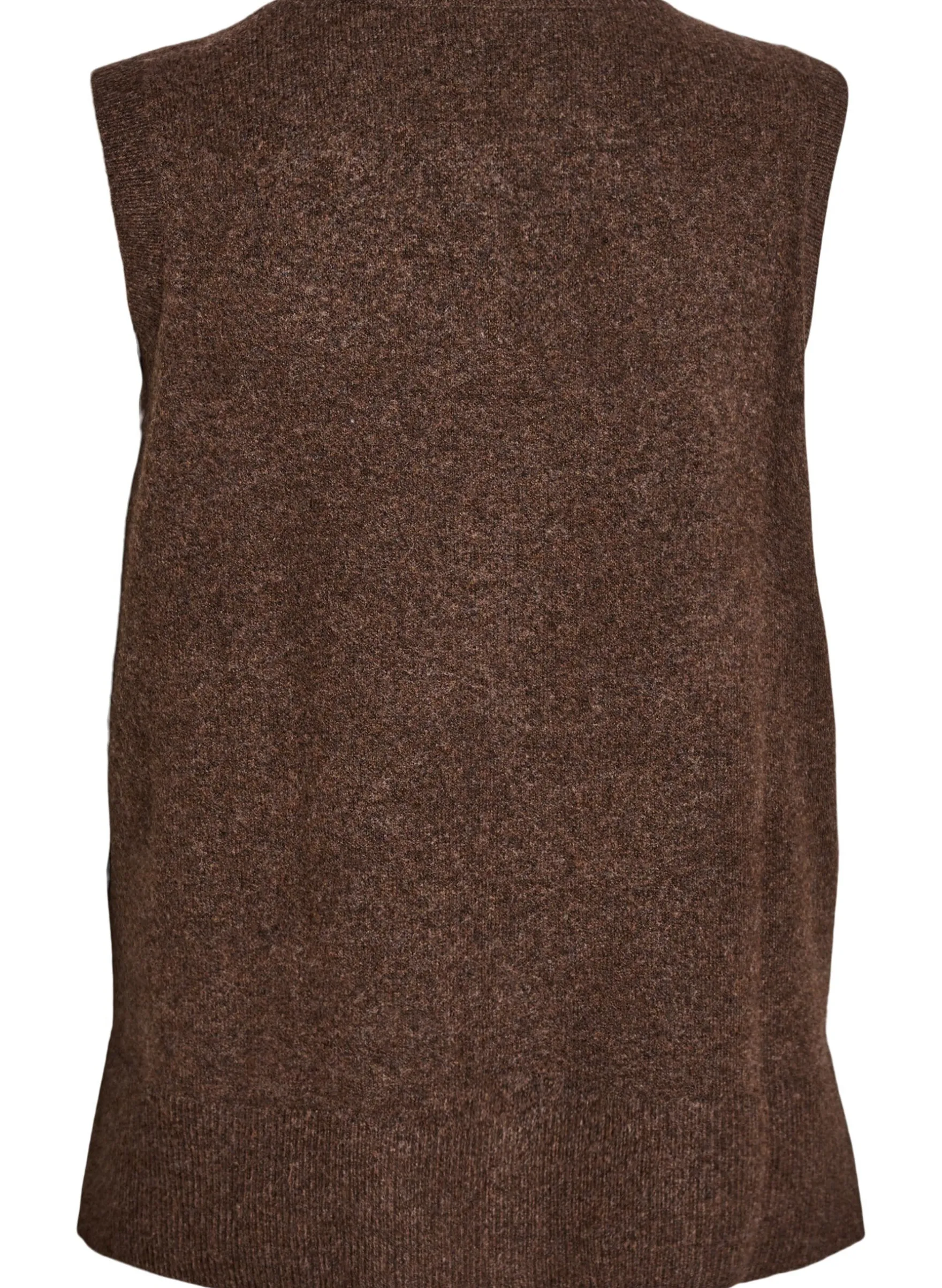 Strickweste mit Rippbändern