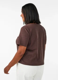 Strukturierte Bluse aus Baumwolle mit Knopfleiste