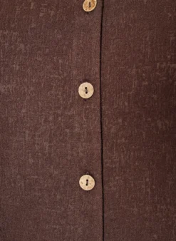 Strukturierte Bluse aus Baumwolle mit Knopfleiste