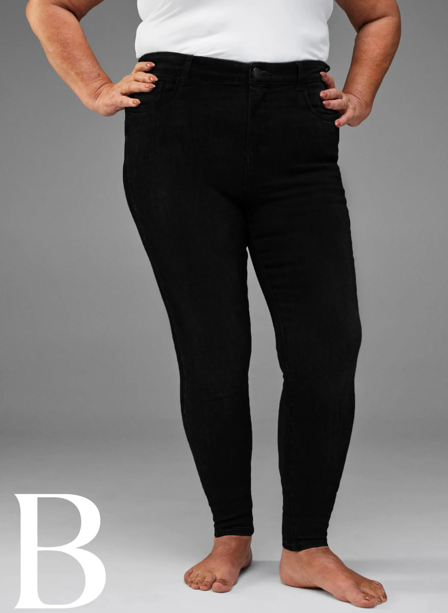 Super Slim-Fit-Jeans mit hoher Taille