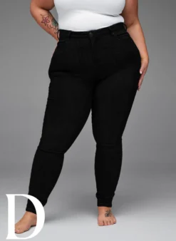 Super Slim-Fit-Jeans mit hoher Taille