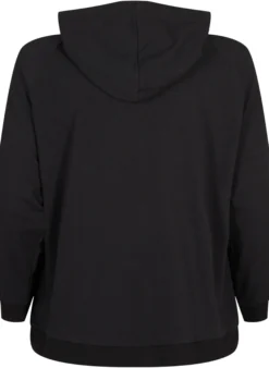Sweat-Cardigan mit Kapuze und Taschen