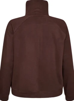 Sweatjacke mit hohem Kragen und Reißverschluss