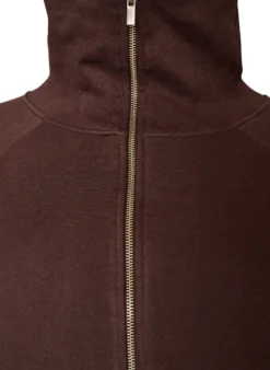 Sweatjacke mit hohem Kragen und Reißverschluss
