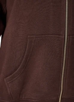 Sweatjacke mit hohem Kragen und Reißverschluss
