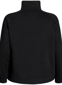 Sweatjacke mit hohem Kragen und Reißverschluss