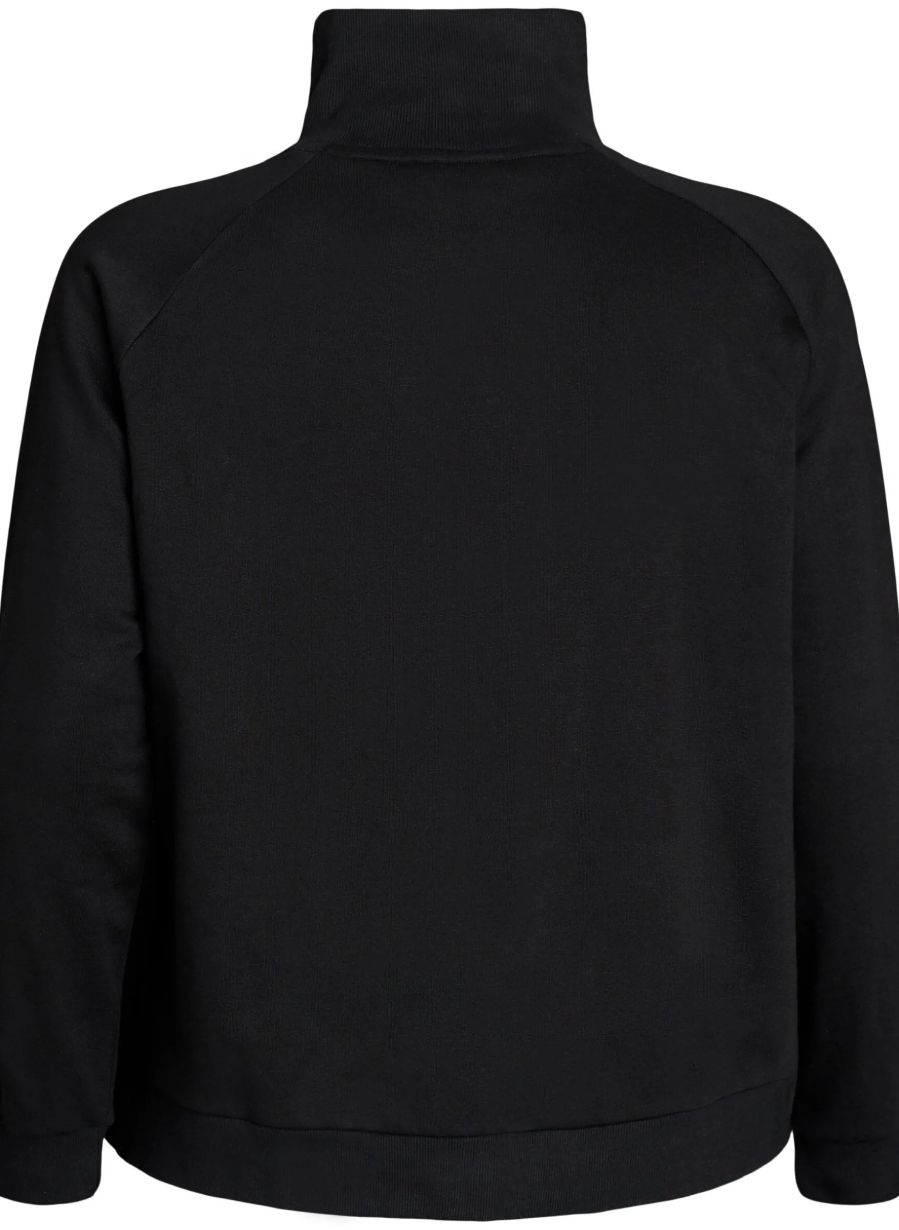 Sweatjacke mit hohem Kragen und Reißverschluss