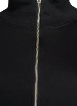 Sweatjacke mit hohem Kragen und Reißverschluss