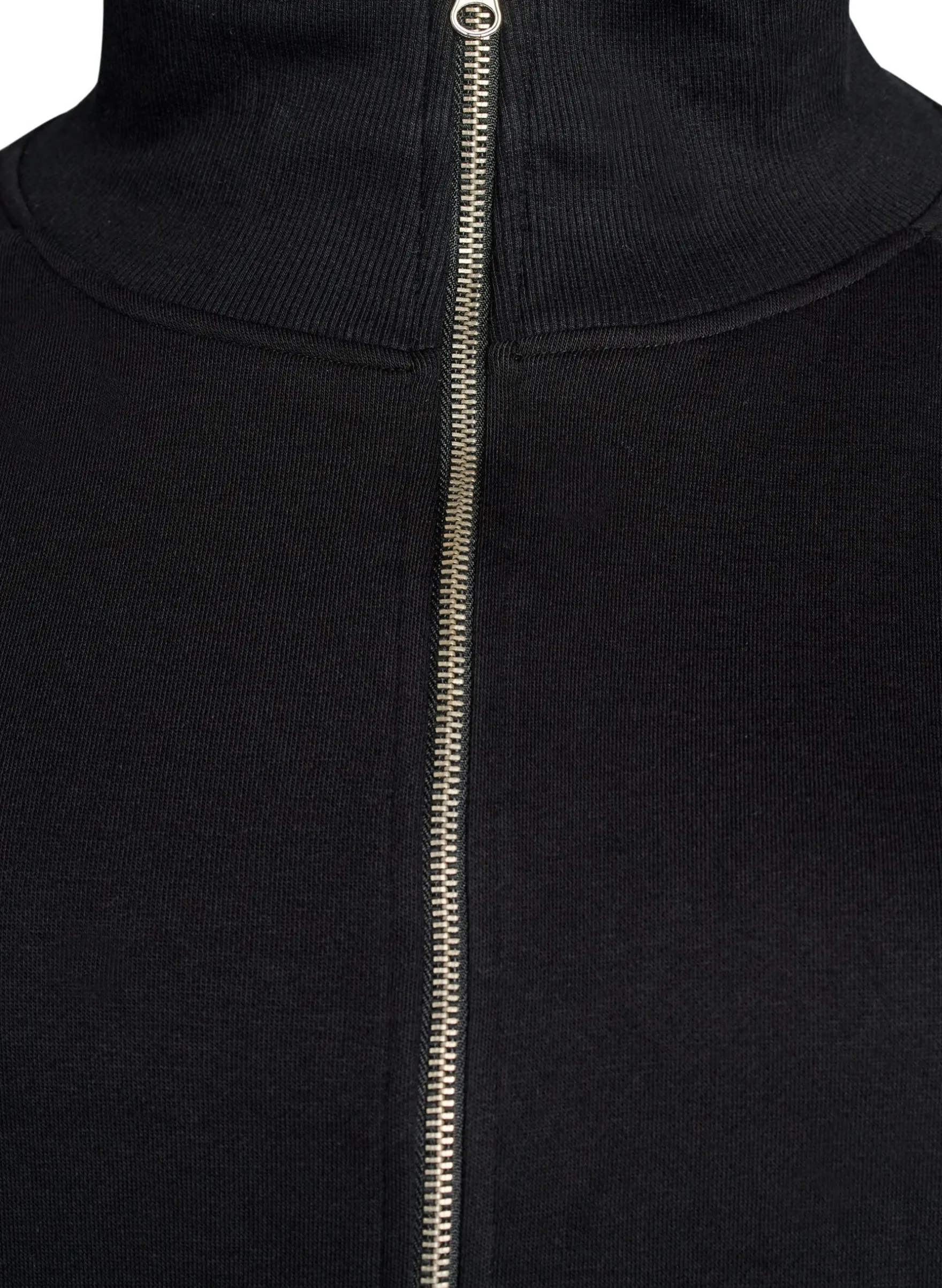 Sweatjacke mit hohem Kragen und Reißverschluss