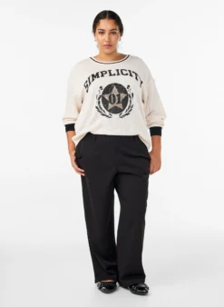 Sweatshirt aus strukturiertem Jersey mit Frontprint