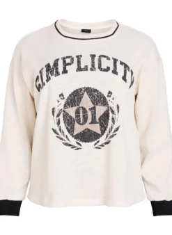 Sweatshirt aus strukturiertem Jersey mit Frontprint