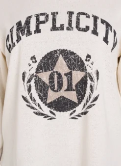 Sweatshirt aus strukturiertem Jersey mit Frontprint