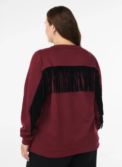 Sweatshirt mit Fransen