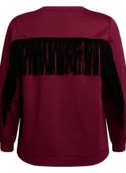 Sweatshirt mit Fransen