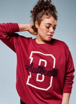 Sweatshirt mit Frottee-Schriftzug