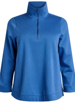 Sweatshirt mit hohem Kragen und Reißverschluss