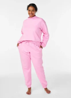 Sweatshirt mit hohem Kragen und langen Ärmeln