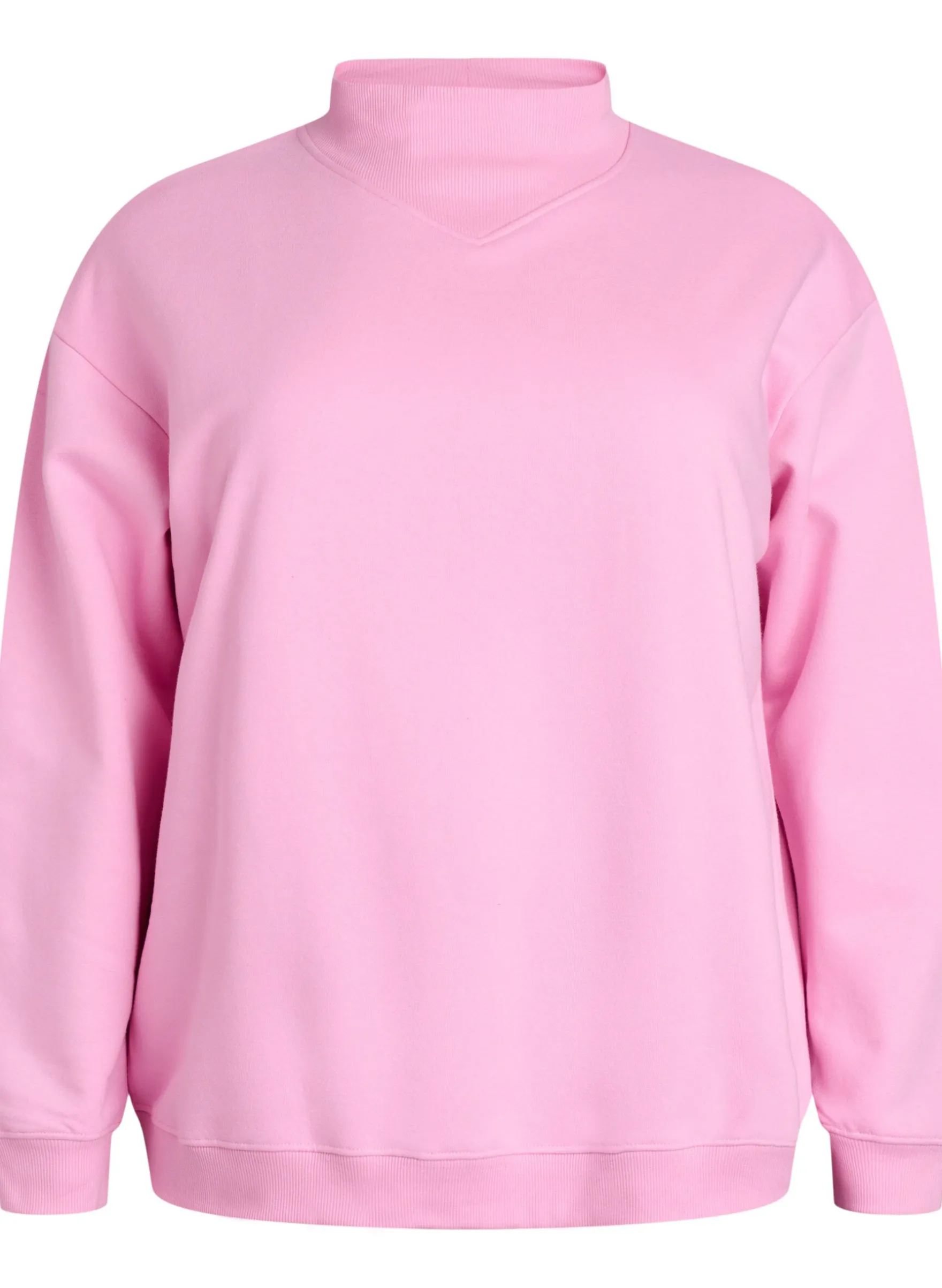 Sweatshirt mit hohem Kragen und langen Ärmeln