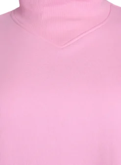 Sweatshirt mit hohem Kragen und langen Ärmeln