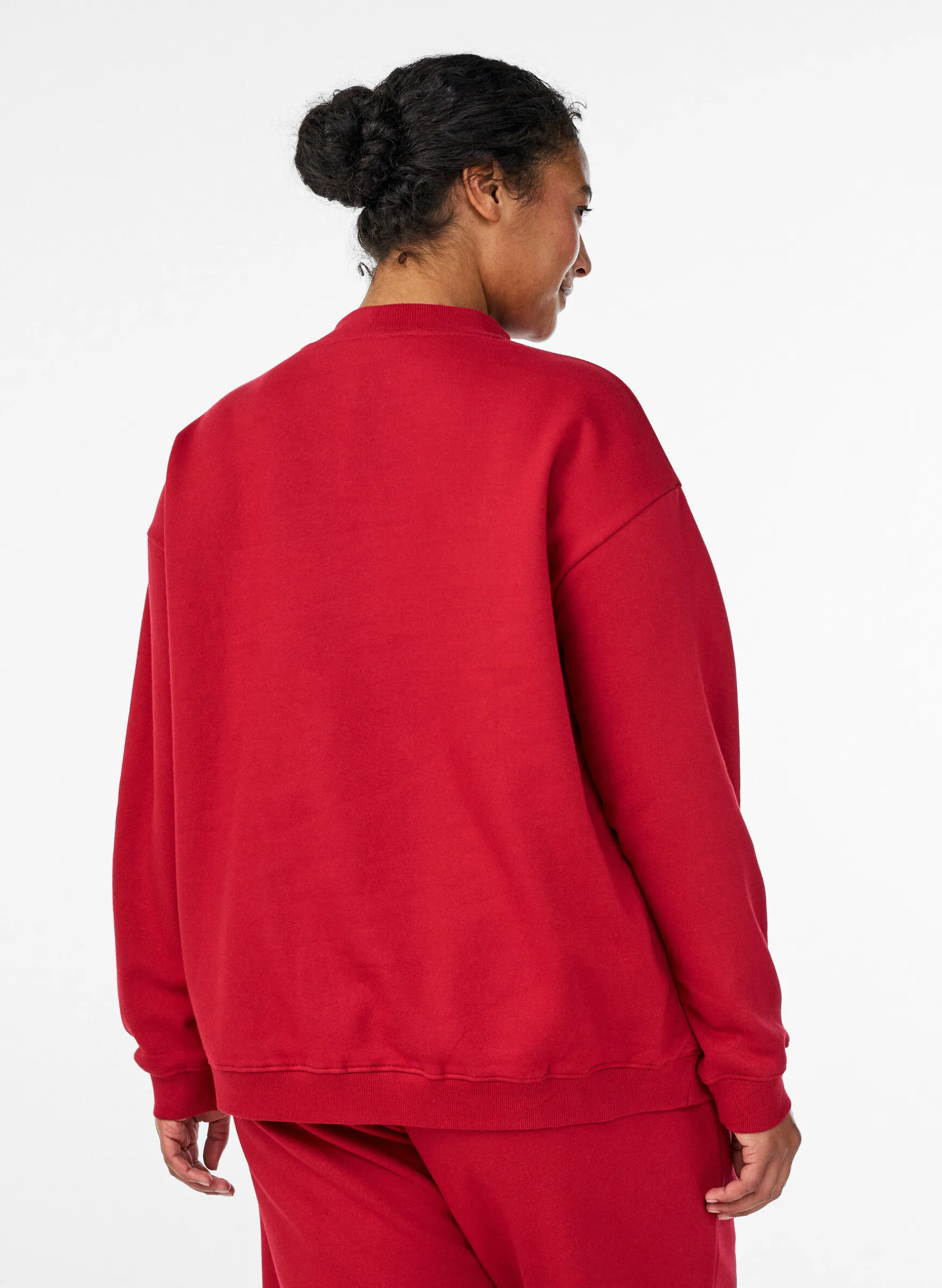 Sweatshirt mit hohem Kragen und langen Ärmeln