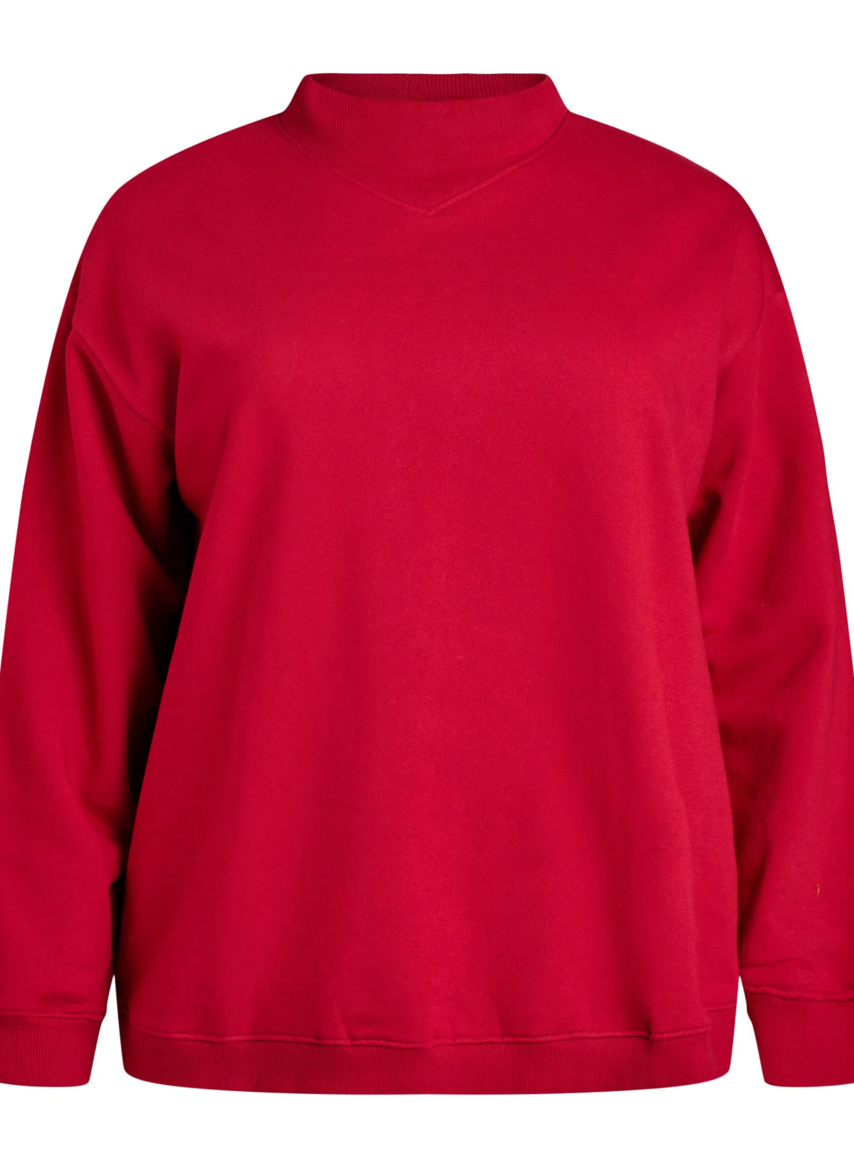Sweatshirt mit hohem Kragen und langen Ärmeln