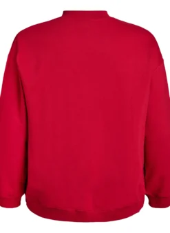Sweatshirt mit hohem Kragen und langen Ärmeln