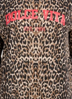Sweatshirt mit Leopardenmuster und Statement-Print