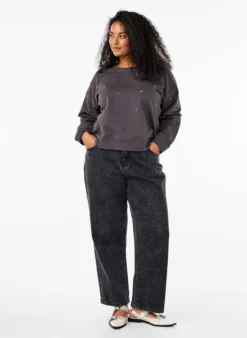Sweatshirt mit Ösen
