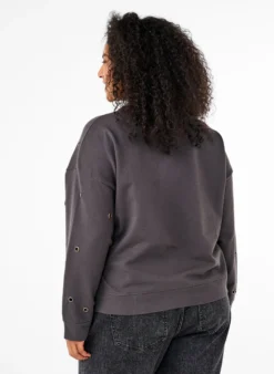 Sweatshirt mit Ösen