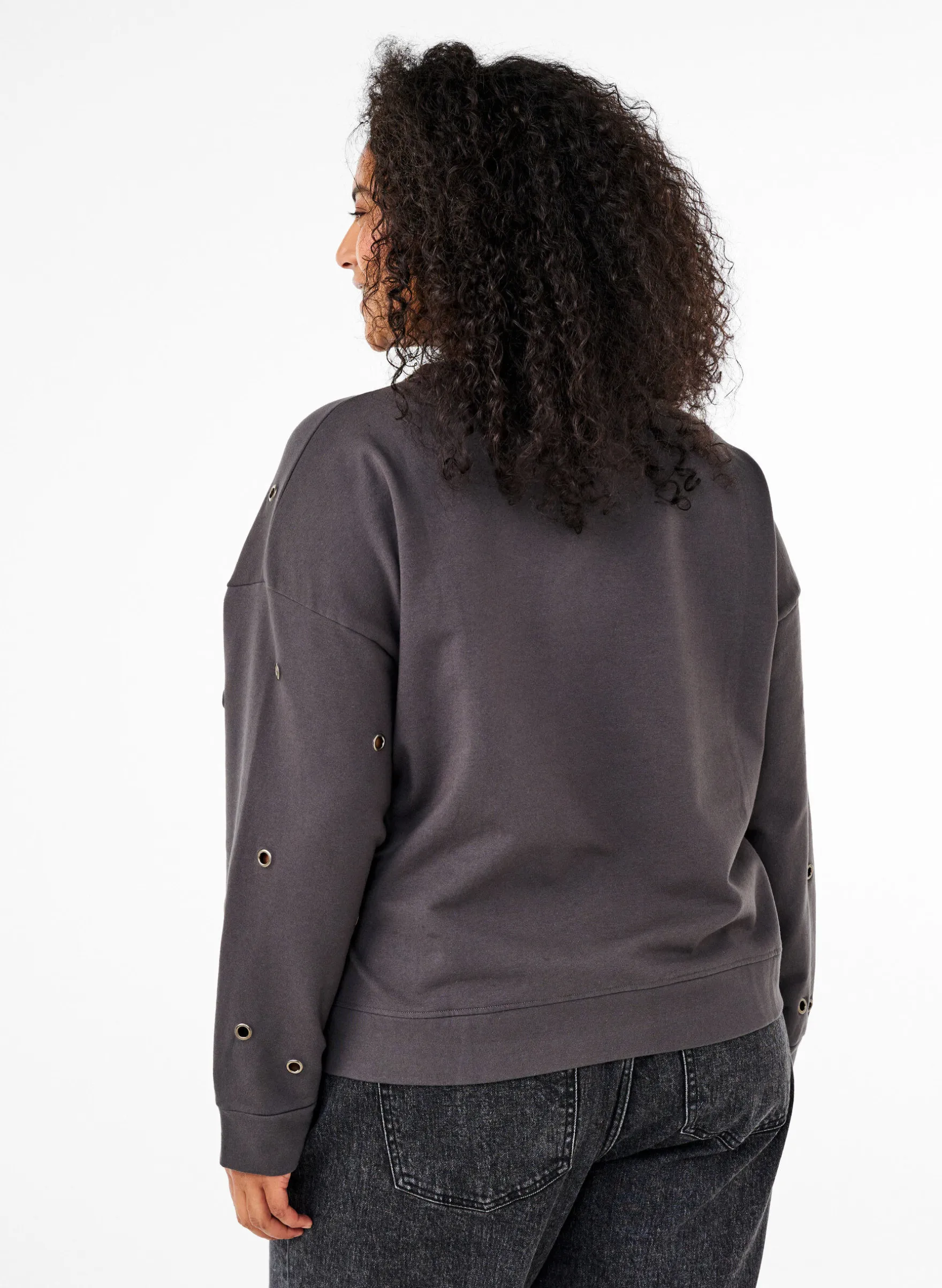Sweatshirt mit Ösen
