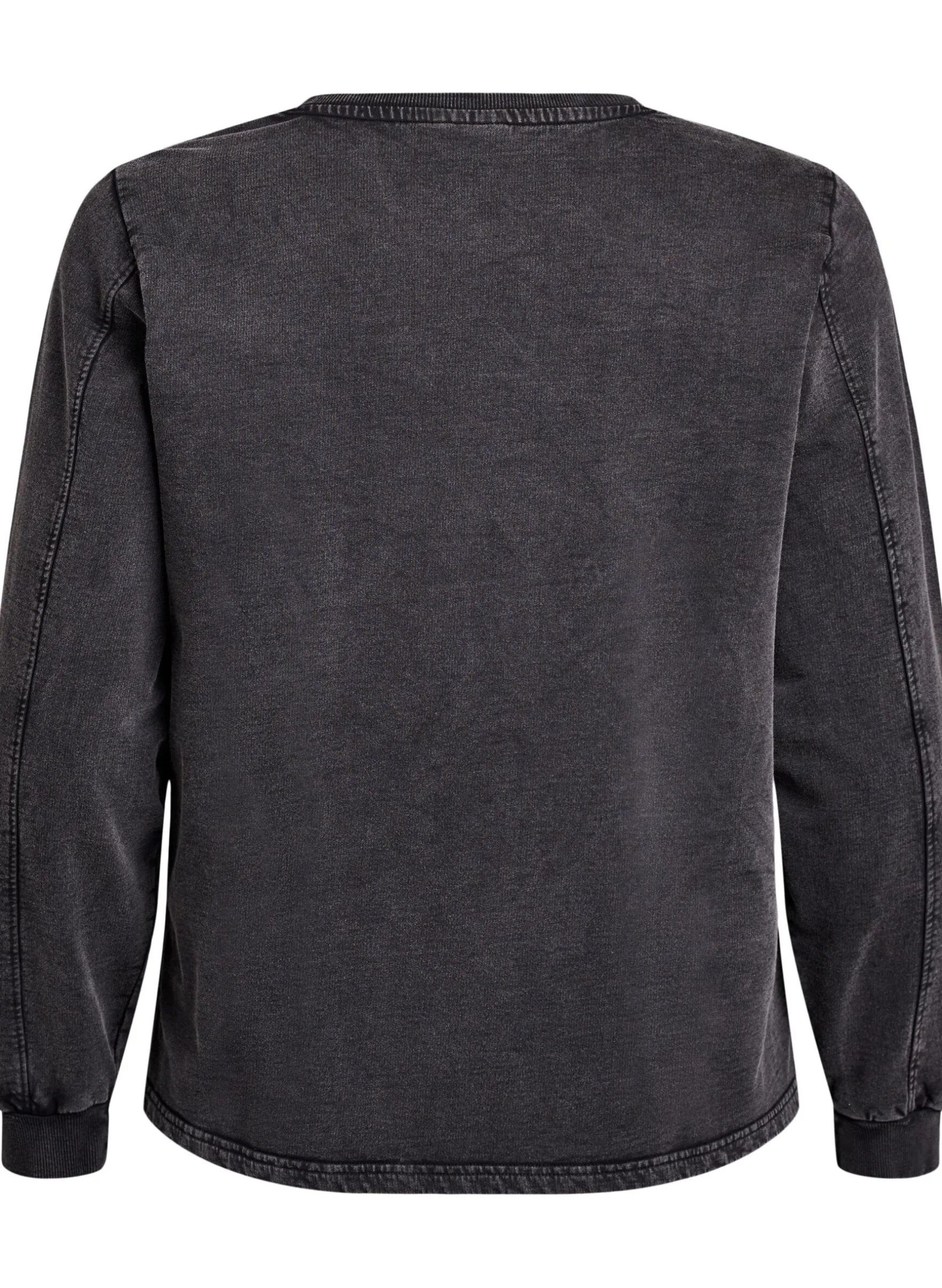 Sweatshirt mit Strasssteinen und Washed-Optik