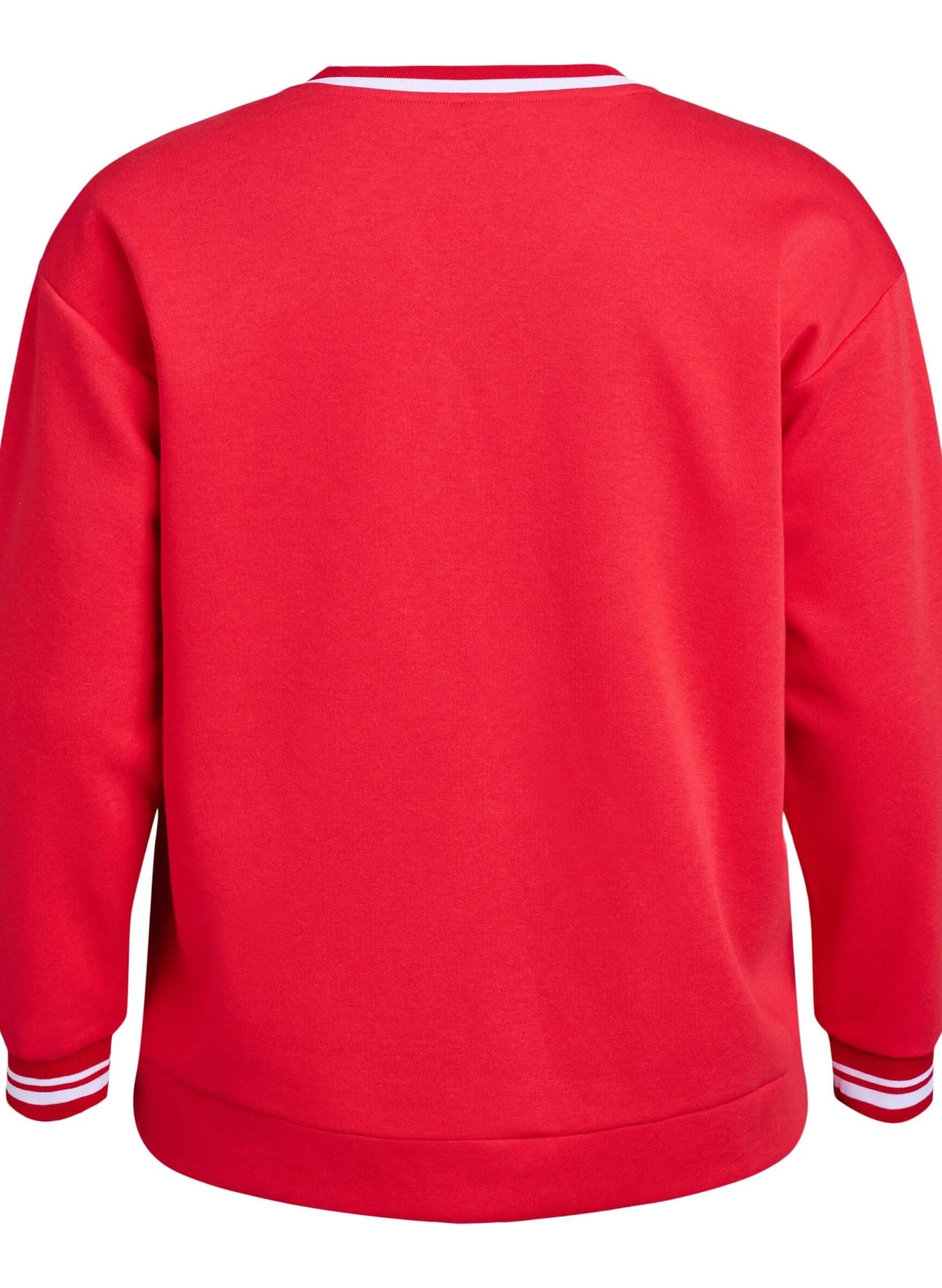Sweatshirt mit V-Ausschnitt und Textprint