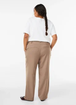 Taillierte Hose mit hoher Taille und geraden Beinen