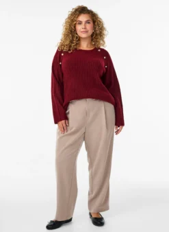 Taillierte Hose mit hoher Taille und geraden Beinen