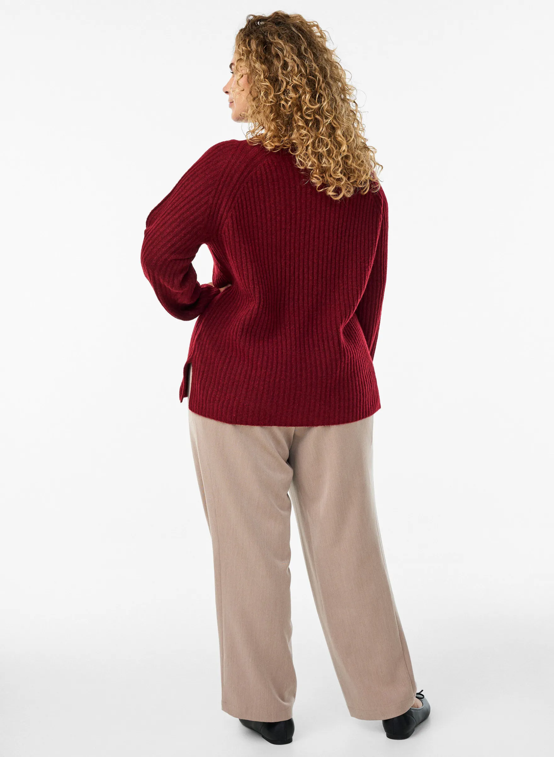 Taillierte Hose mit hoher Taille und geraden Beinen