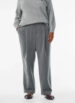 Taillierte Hose mit hoher Taille und geraden Beinen