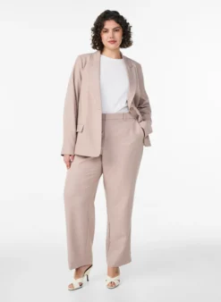 Taillierte Hose mit hoher Taille und gerader Passform