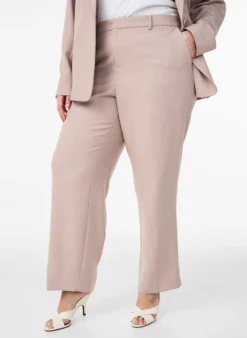 Taillierte Hose mit hoher Taille und gerader Passform