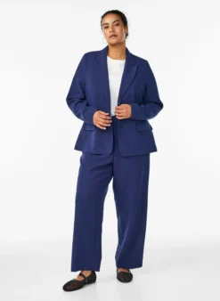 Taillierte Hose mit hoher Taille und gerader Passform