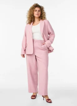 Taillierte Hose mit hoher Taille und gerader Passform